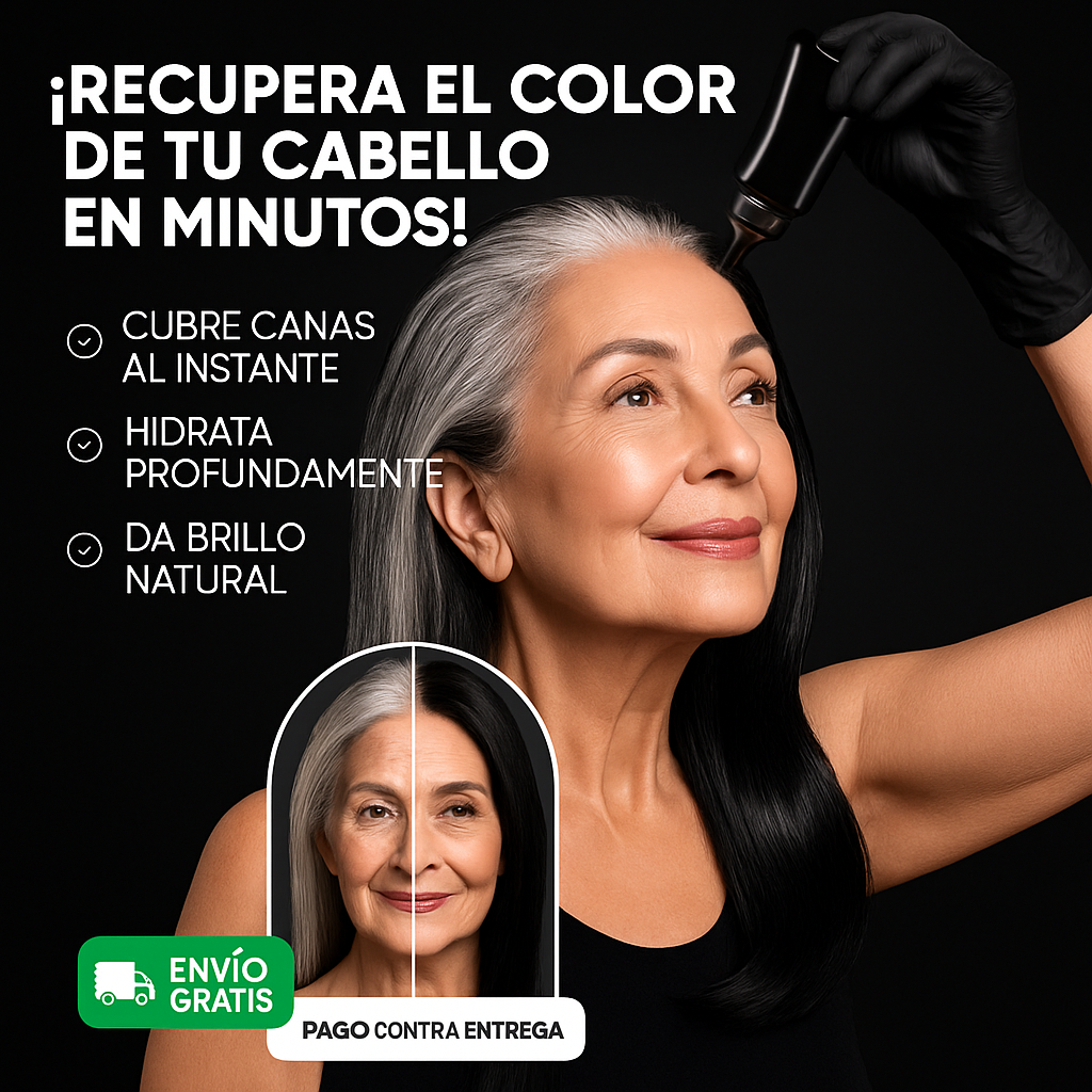 💥 OFERTA ESPECIAL – SHAMPOO ANTI CANAS DE EFECTO INMEDIATO 🖤